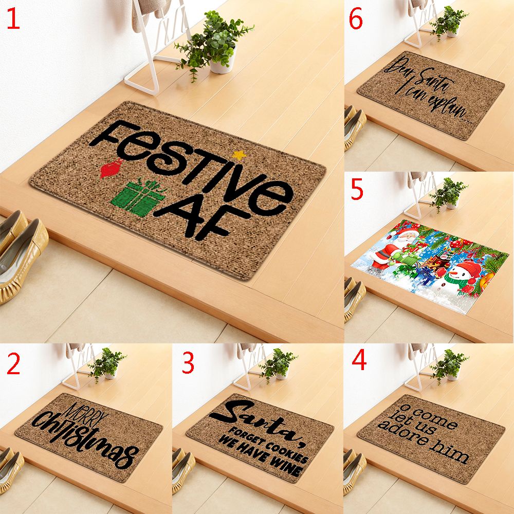 Thảm Lót Sàn Chống Trượt In Chữ Bền Bỉ Đa Năng Chất Lượng Cao Cho Nhà Bếp/Phòng Tắm