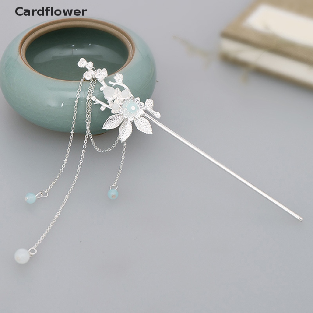 &lt; Cardflower &gt; Trâm Cài Tóc Tua Rua Dài Pha Lê Phong Cách Trung Hoa Cổ Điển Mới Dành Cho Cô Dâu Noiva Tiệc Cưới