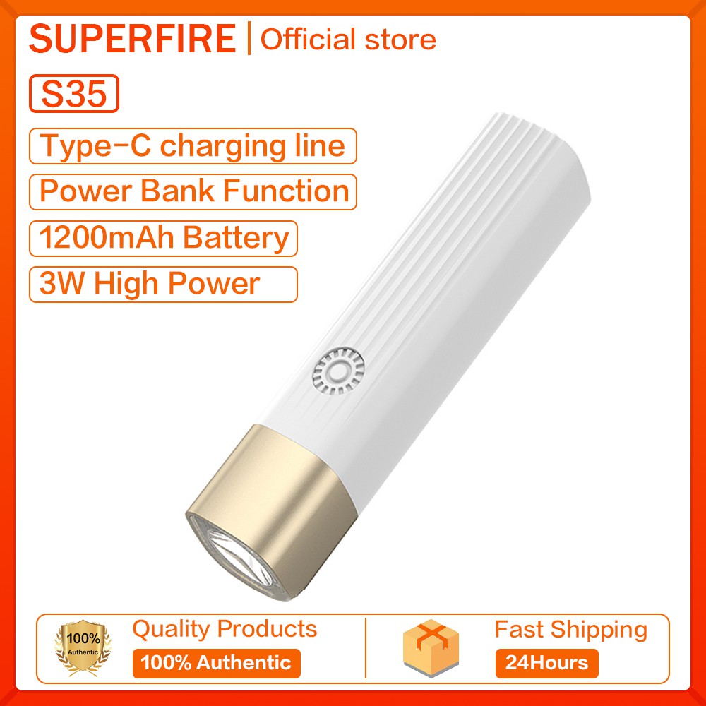 [Mã LIFEHLDEC giảm 10% đơn 99k] Đèn Pin Gia Đình Supfire S35 LED Mini Chống Nước Cầm Tay