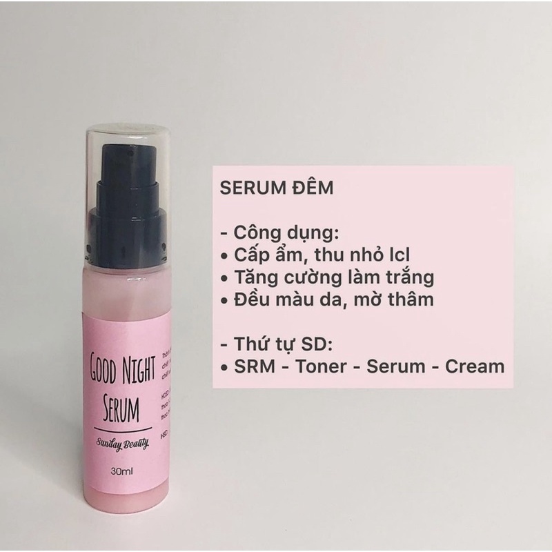 Set serum ngày và đêm handmade Sundaybeauty