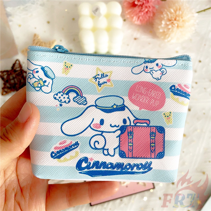 ❀ Ví Tiền Xu Sanrio ❀ 1 Ví Đựng Tiền Xu Bằng Da PU Hình Hello Kitty Kuromi Melody Cinnamonroll