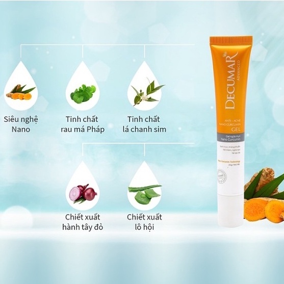 Bộ 3 làm đẹp Decumar Advanced: gel ngừa mụn/kem chống nắng/rửa mặt mờ sẹo thâm, kiểm soát nhờn, đẹp da