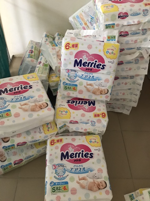 Tã Quần /Dán MERRIES nội địa NB90/S82/M64/L54/M58/L44/XL38/XXL26
