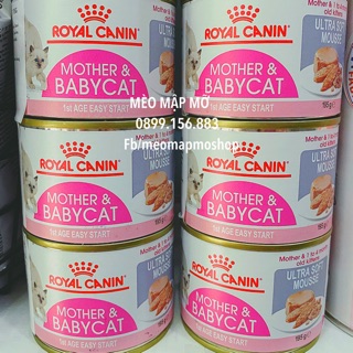 ROYAL CANIN MOTHER BABY PATE LON 195g pate cho mèo mẹ và mèo con từ 1 tháng tuổi