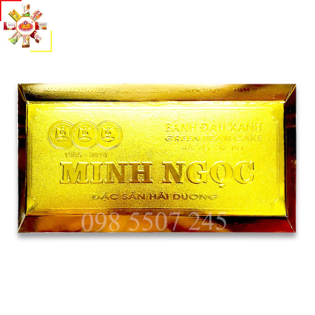 Bánh đậu xanh thỏi vàng ít ngọt Rồng vàng Minh Ngọc A15 A16 A20 Đặc sản Hải Dương
