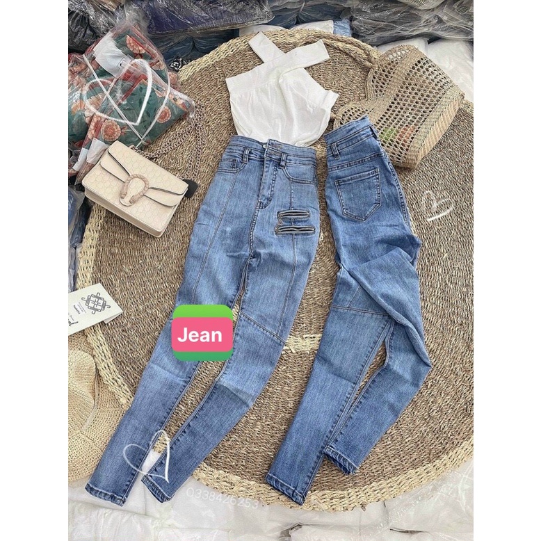 QUẦN JEAN NỮ DÀI CO DÃN 2 DÂY KÉO CÁ TÍNH ĐÙI
