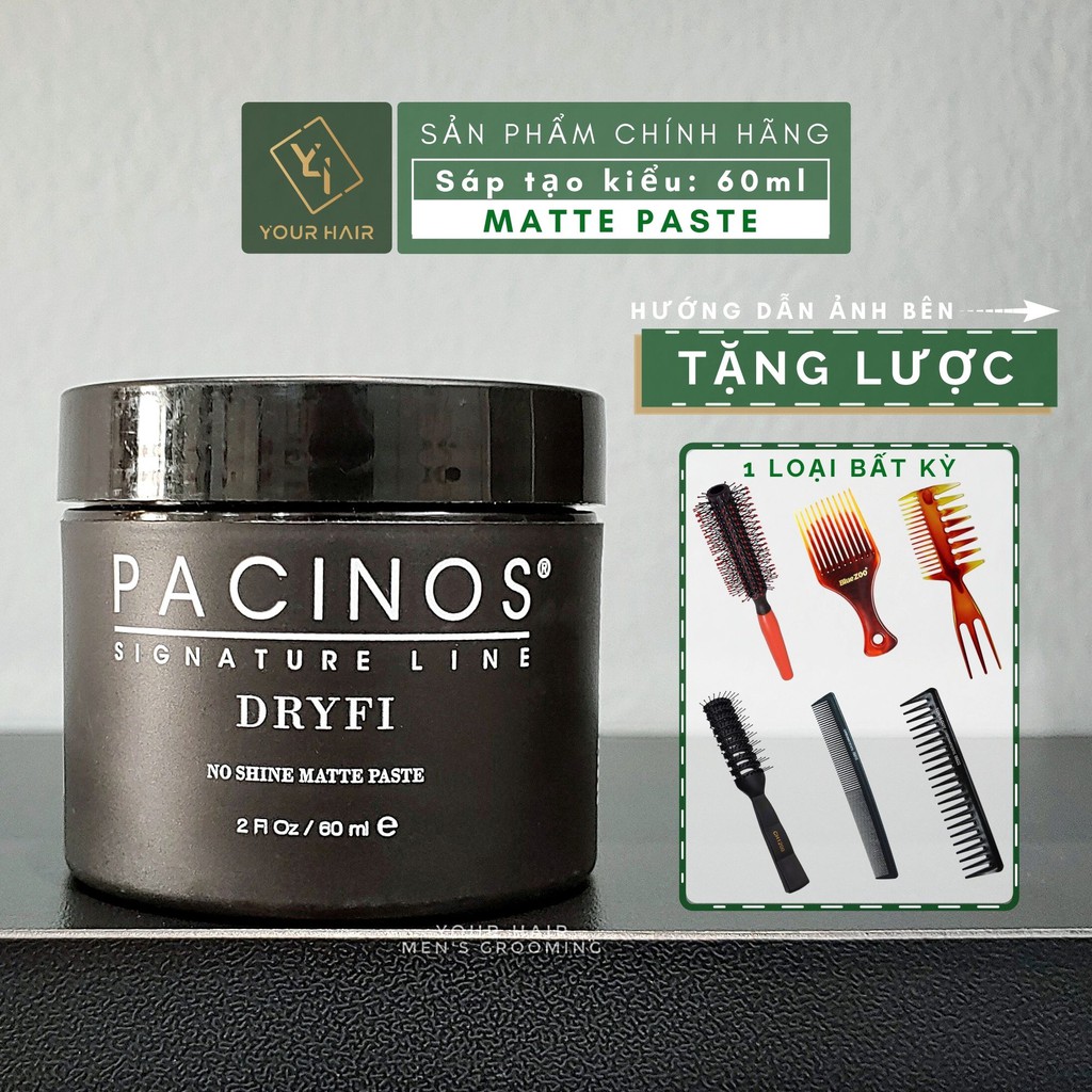 Sáp vuốt tóc Pacinos DRYFI - PROFESSIONAL MATTE PASTE - 60ml