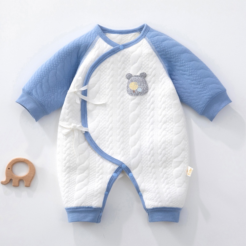 Body trần bông CAO CẤP giữ ấm cho bé sơ sinh loại buộc dây [Shop Mẹ BOB 86]