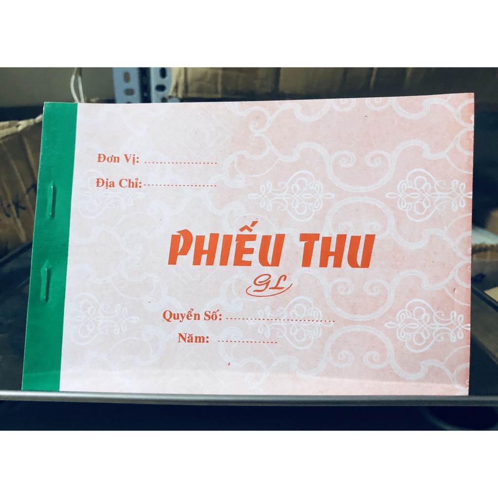 1 quyển Phiếu thu - 2 liên 100 tờ 50 bộ