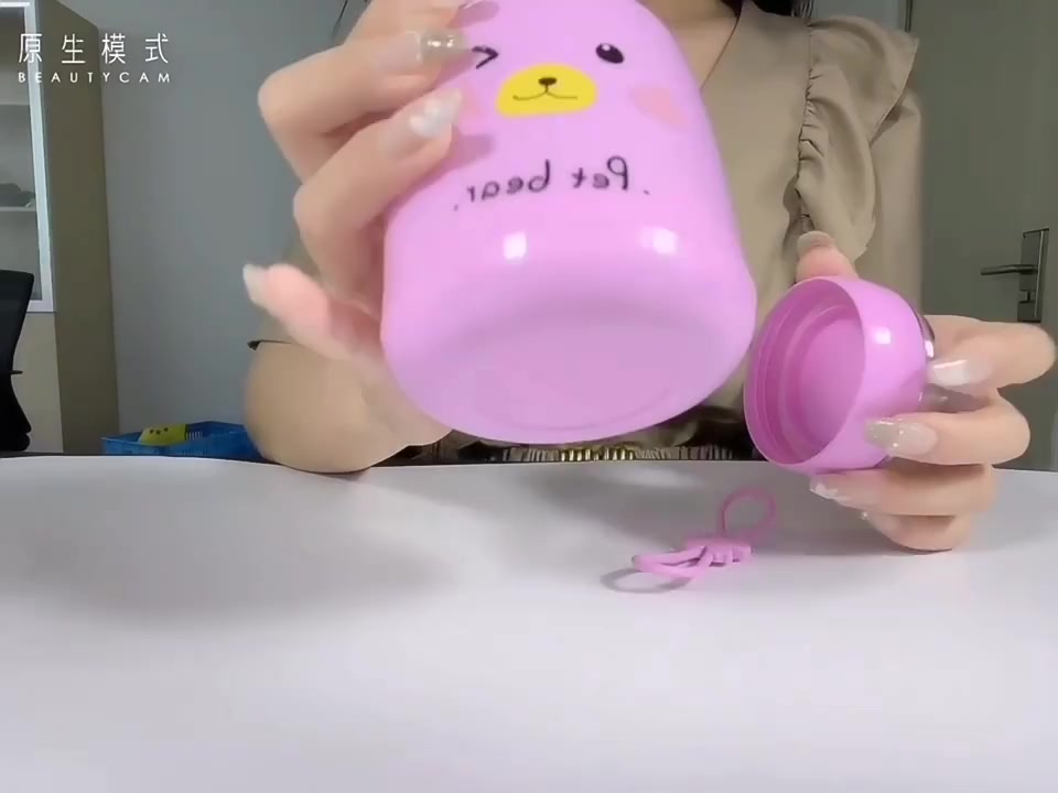 Bình nước giữ nhiệt Gấu cute nhiều màu lõi thuỷ tinh bọc nhựa dung tích 380ml BN18 | BigBuy360 - bigbuy360.vn