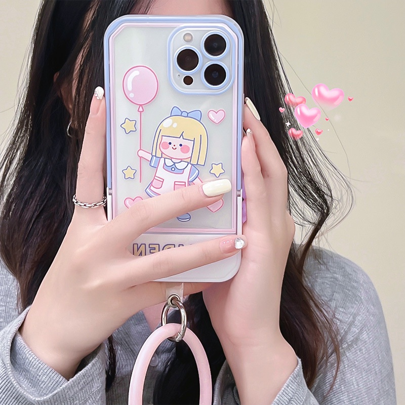 Ốp lưng iphone Ốp Điện Thoại Kèm Giá Đỡ Tàng Hình Cho iphone13Pro 12 11Pro xr 6 7 8 PLUS Dinuo case