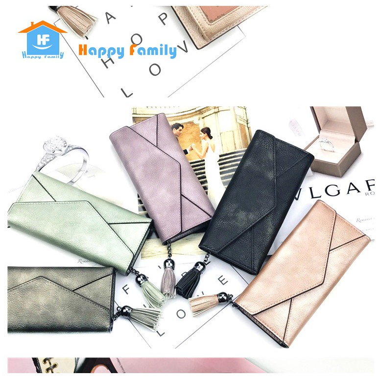 QUÀ TẶNG thân yêu Ví bóp nữ dài kiểu phong thư công sở dự tiệc cao cấp