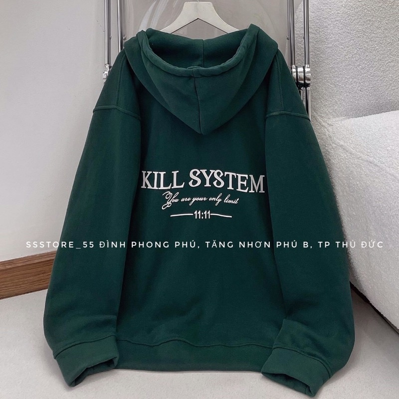 Áo Khoác Nỉ Kill SYS Đẹp Chuẩn Form Dáng Rộng Unisex Hot Trend