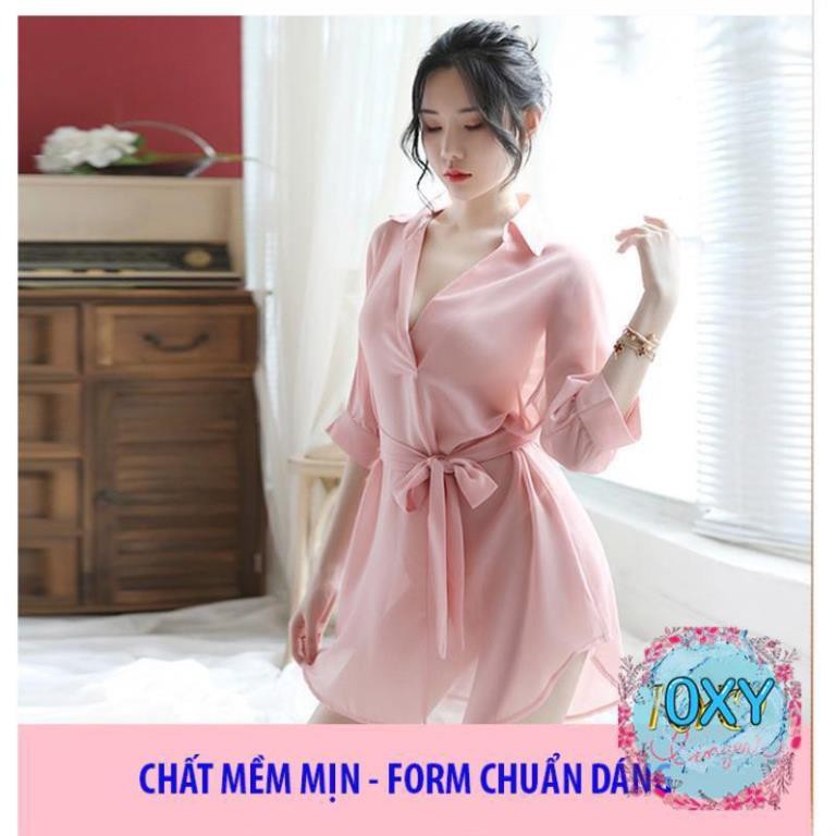 [ MONG MANH DỄ VỠ ] áo sơ mi ngủ nữ cao cấp - váy ngủ đẹp dài quyến rũ B1030