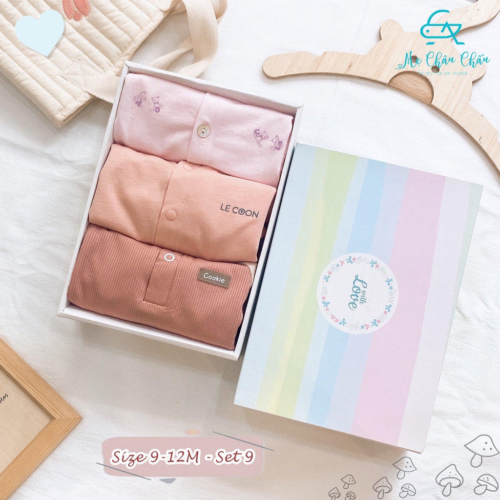 Set Quà Tặng Quần Áo Cho Bé Kèm Hộp Xinh Xắn (Size 9M đến 18M - Đọc kỹ mô tả chọn sản phẩm phù hợp)