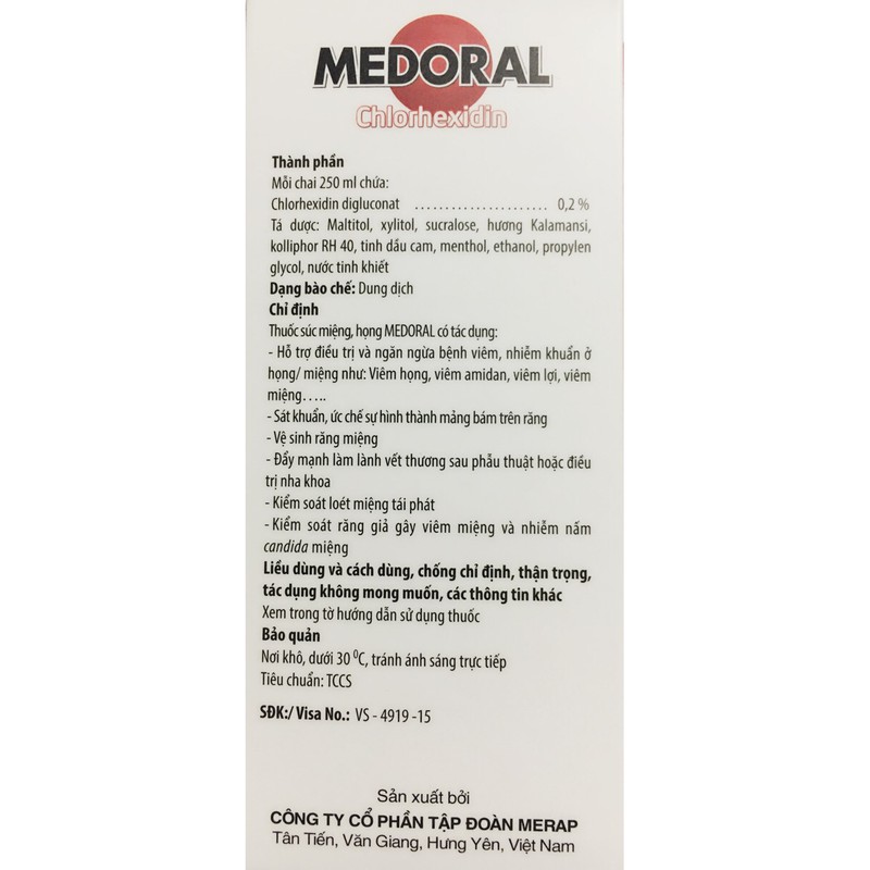 Nước súc miệng Medoral 250ml