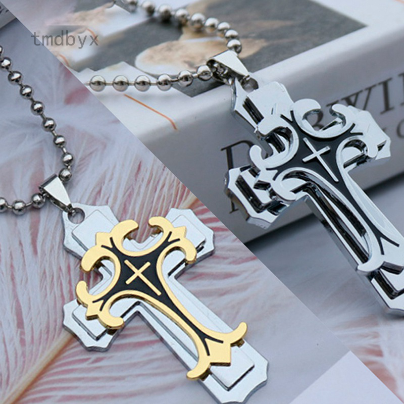 Tmdbyx Dây chuyền mặt hình thánh giá thời trang cho nam