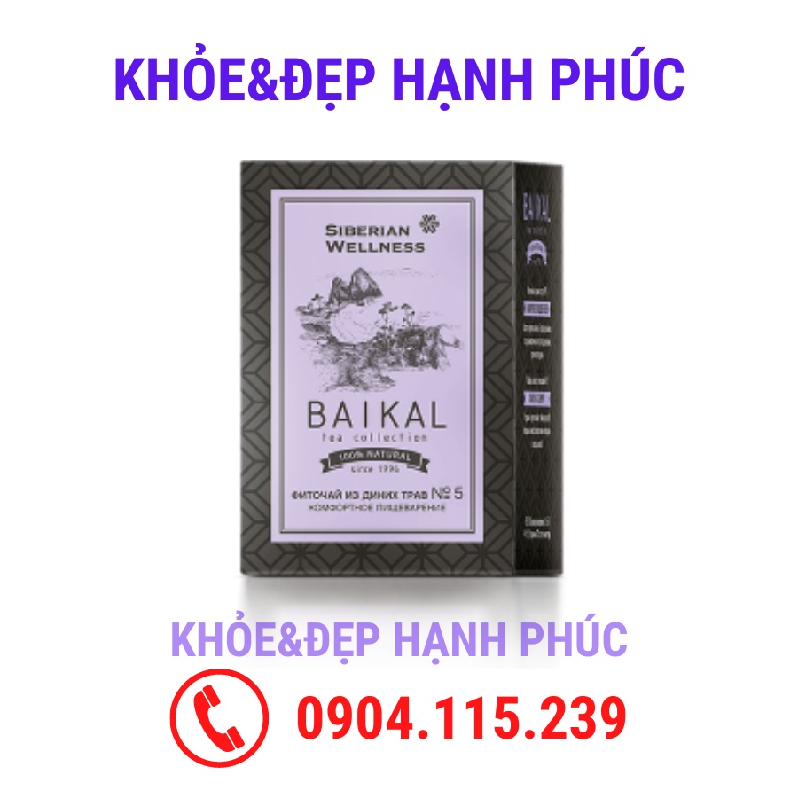 [ Trà Baikan N5 tiêu hóa ] Thực phẩm bảo vệ sức khỏe Trà thảo mộc Baikal tea collection. Herbal tea №5 – 30 túi/hộp