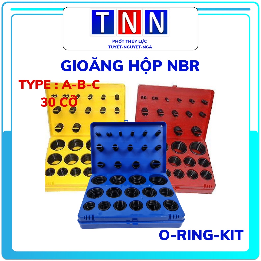 Hộp gioăng sim cao su làm kín O-RING KIT (Oring) thay thế chịu dầu NBR chịu nhiệt 30 cỡ size