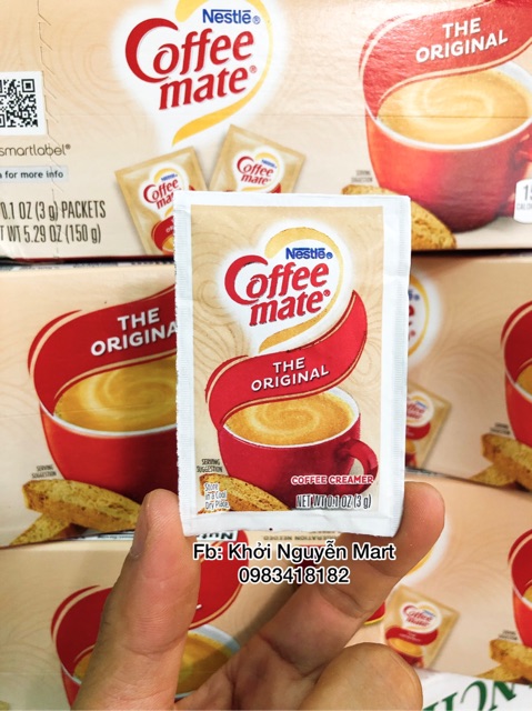 50 Gói Coffee Mate FREESHIP Bột Kem Gói 3g Tách Lẻ Từ Thùng