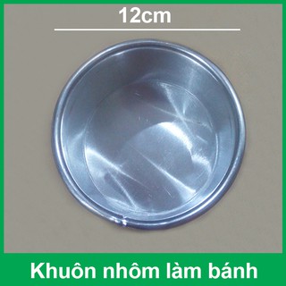 Khuôn nhôm làm bánh hình tròn loại lớn, đường kính 12cm