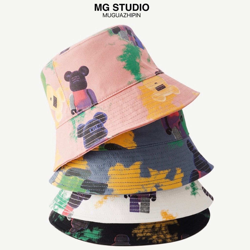 Mũ Tai Bèo MG STUDIO Họa Tiết Graffiti Gấu Hoạt Hình Thời Trang