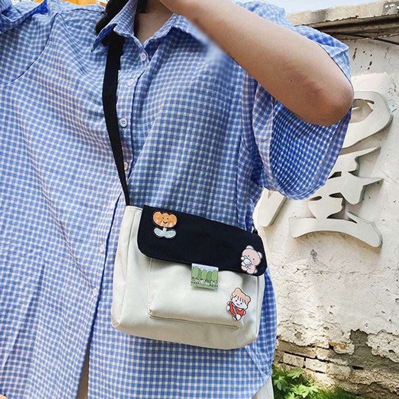 Túi Xách Nữ Túi Vải Canvas Nhỏ Dễ Thương Dễ Phối Đồ Kiểu Dáng Thời Trang