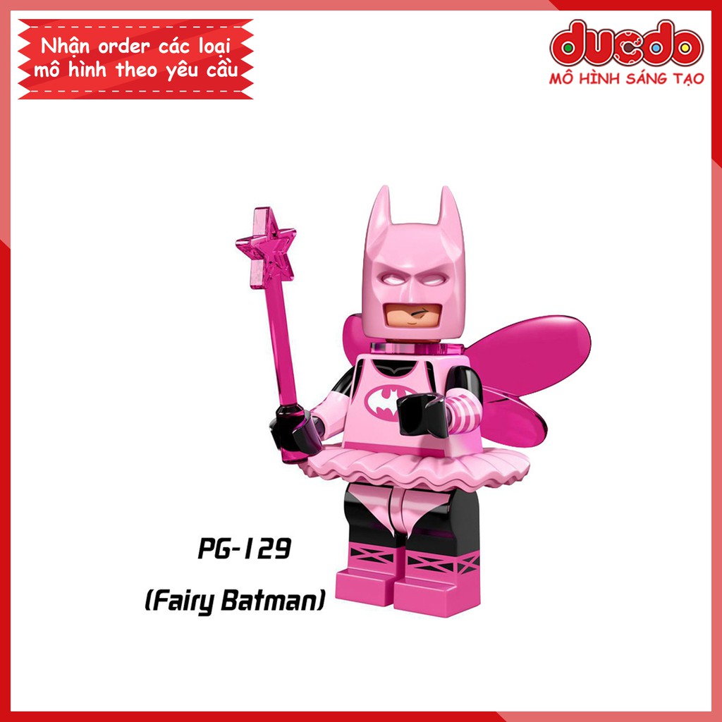 Minifigures nhân vật cosplay Batman hồng đáng yêu - Đồ Chơi Lắp Ghép Xếp Hình Mini Mô hình Pogo PG129