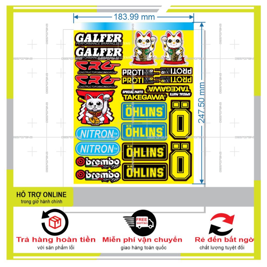 LOGO STICKER DÁN XE MÁY M61 - DUNG DECAL