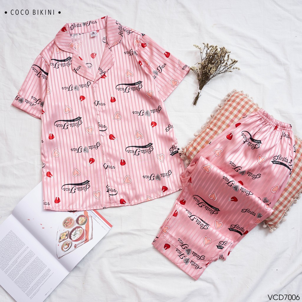 𝑪𝑶𝑪𝑶 𝑩𝑰𝑲𝑰𝑵𝑰 Bộ Đồ Ngủ - Đồ Mặc Nhà Lụa Gấm ( VCD7006 ) | BigBuy360 - bigbuy360.vn