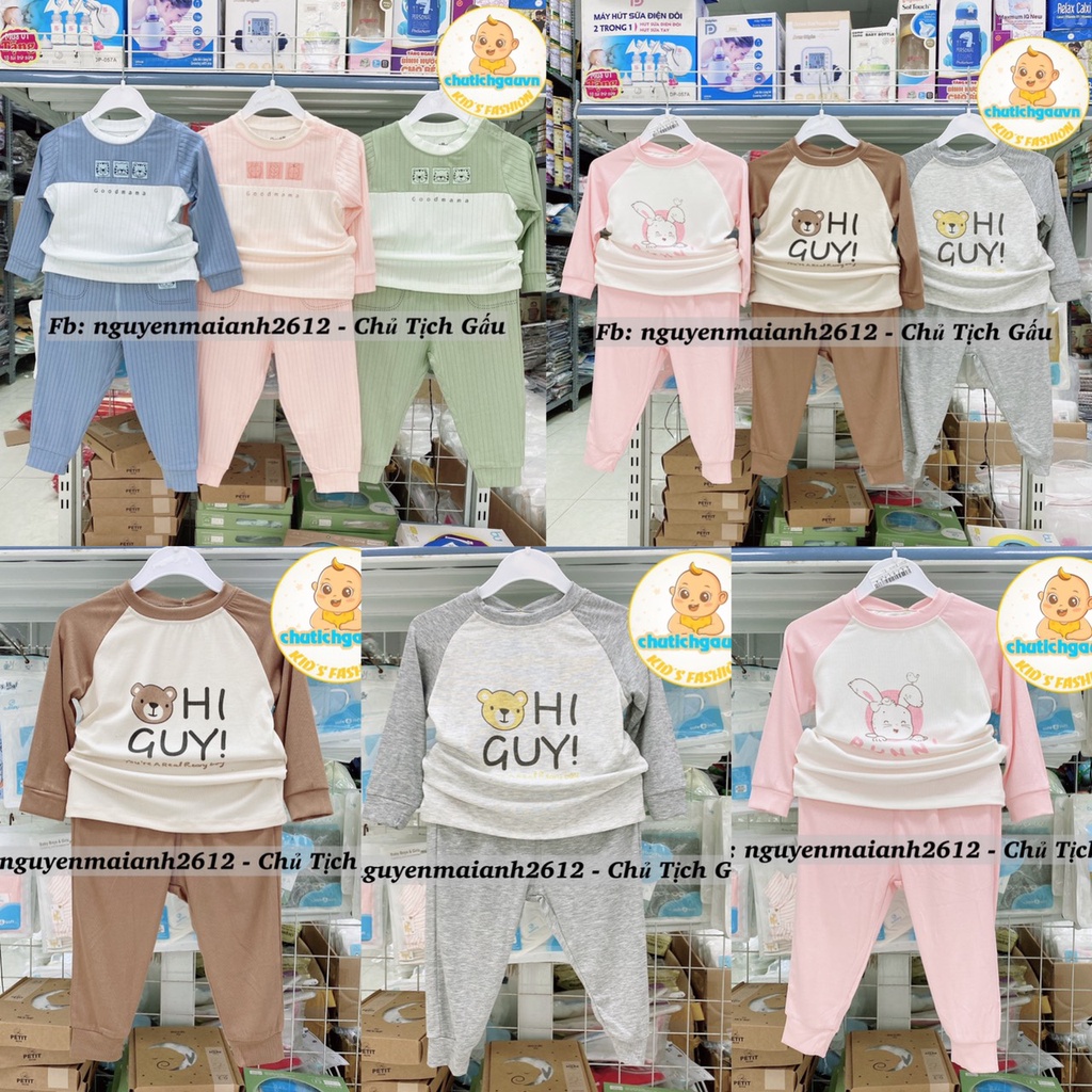 Bộ quần áo dài tay cho bé từ 6 tháng đến 3 tuổi hãng Goodmama