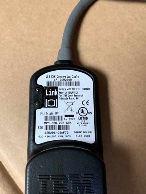 Cáp IP KVM IBM USB Cat5 39M2899 IBM 43V6147 Length 1.7M