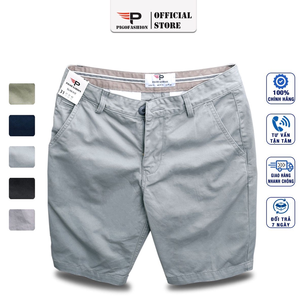 Quần short kaki ngắn nam mẫu regular SPMPSK05 PigoFashion
