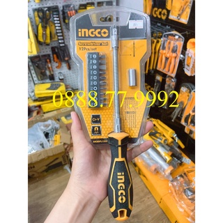 Bộ tuốc nơ vít đa năng 12 chi tiết INGCO AKSDFL1208