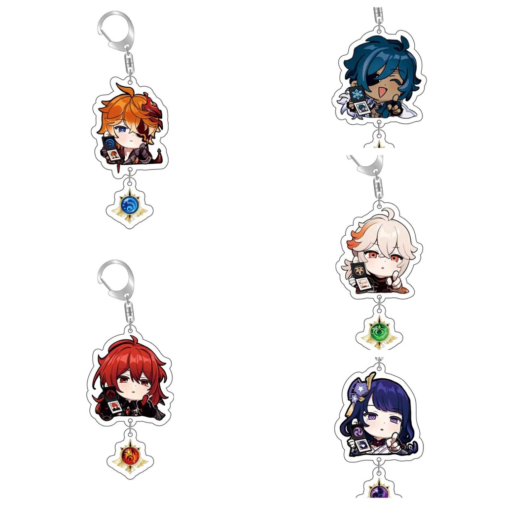 ( Mica trong acrylic ) Móc khóa GENSHIN IMPACT ver PHÁN XÉT TREO THẢ anime chibi xinh xắn dễ thương