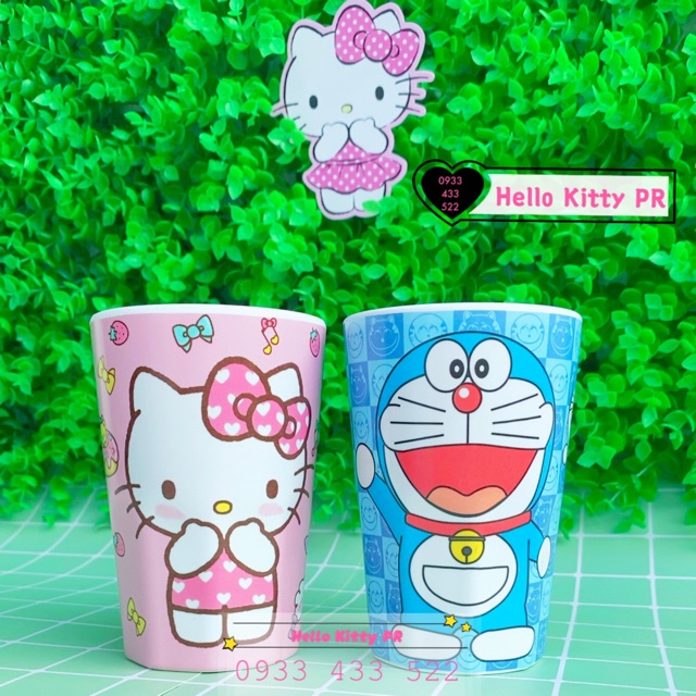 Ly melamine cute HELLO KITTY và DORAEMON DOREMON