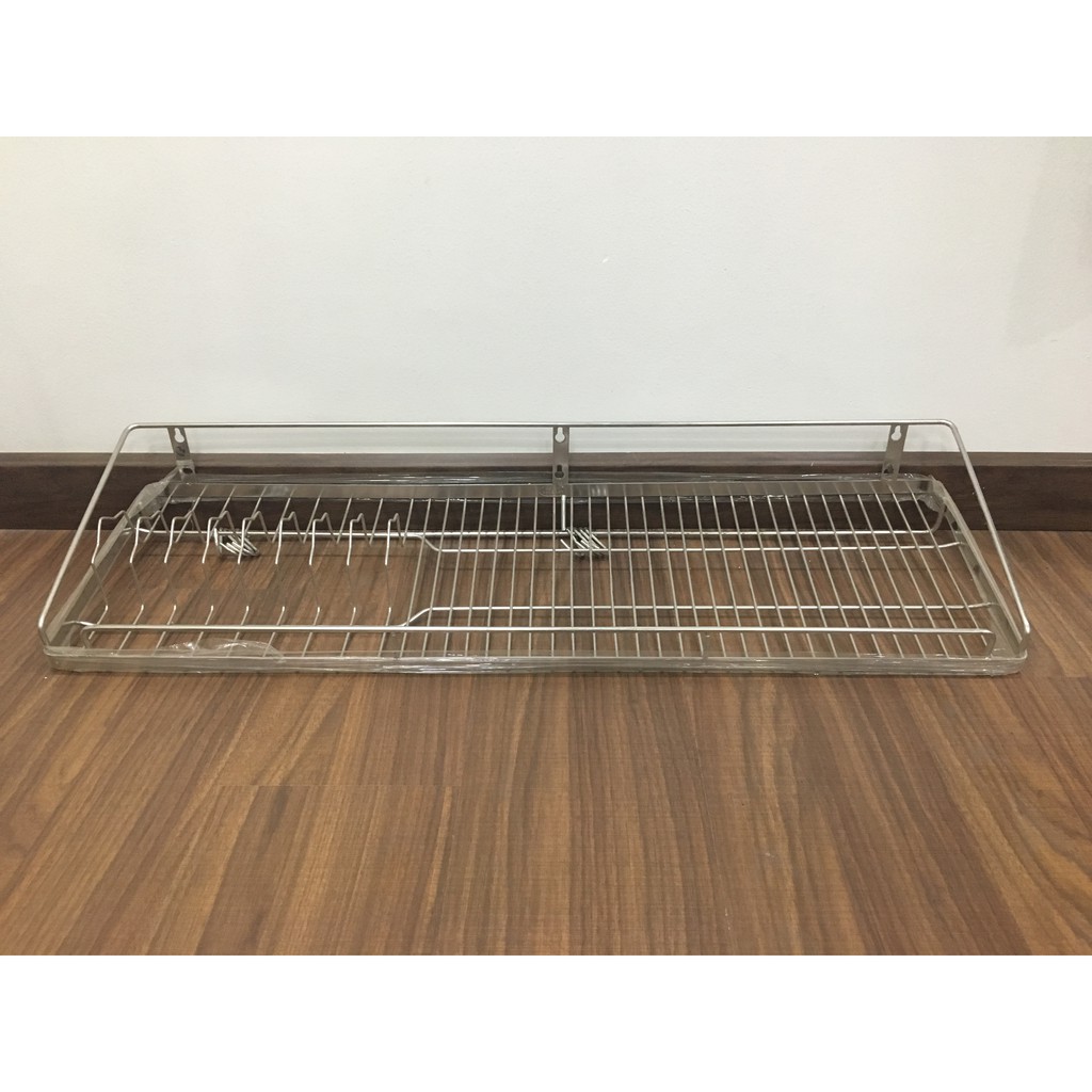 Kệ Úp Chén Đĩa Treo Tường Bằng inox 304 Cao Cấp (LONG VÂN) 1 Tầng Có Lùa