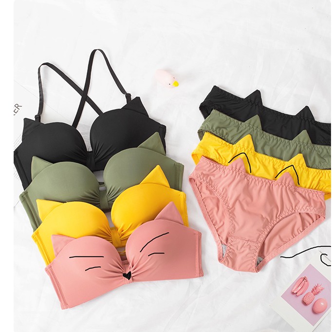 Set Bộ Đồ Lót Tai Mèo Su Ôm Nâng - SB017 | BigBuy360 - bigbuy360.vn