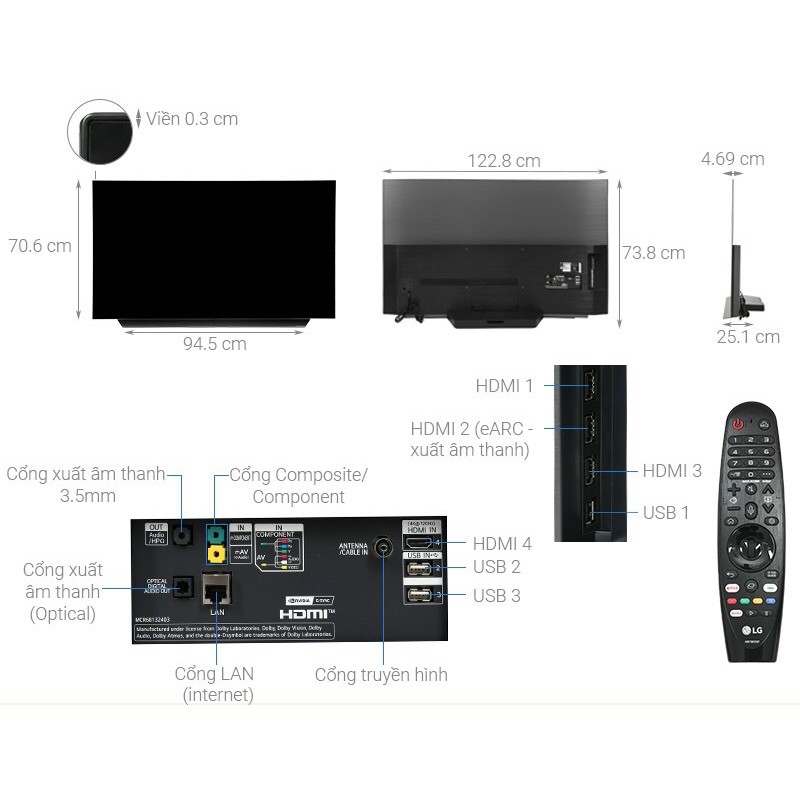Smart Tivi OLED LG 4K 55 inch 55CXPTA.MODEL2020( Hàng tồn kho Bảo hành chính hãng 2 năm)