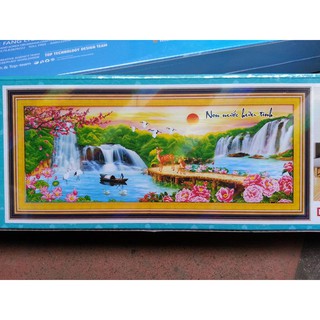 Tranh đính đá non nước hữu tình DF147