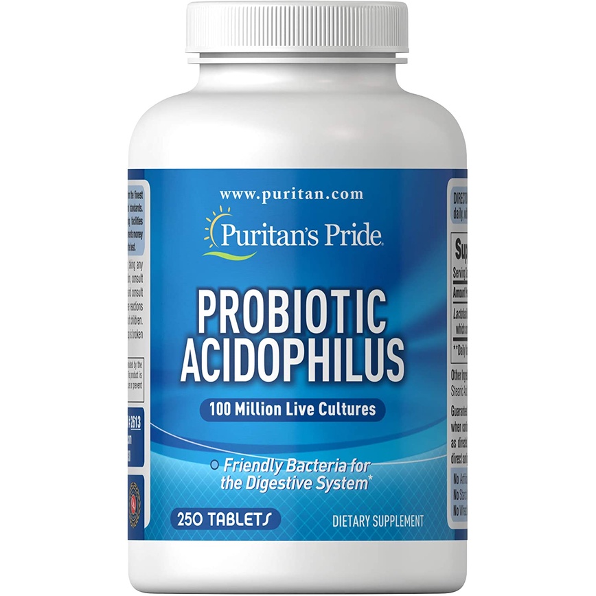 Viên uống men vi sinh lợi khuẩn Puritan's Pride Probiotic Acidophilus 100 viên