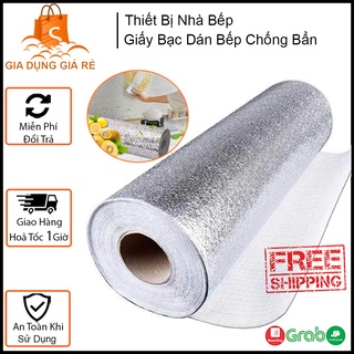 Giấy Bạc Dán Tường, Cuộn Giấy Bạc Dán Bếp Cách Nhiệt, Chống Thấm Dầu Mỡ, Miếng Dán Tiện Ích Cho Căn Bếp Của Bạn