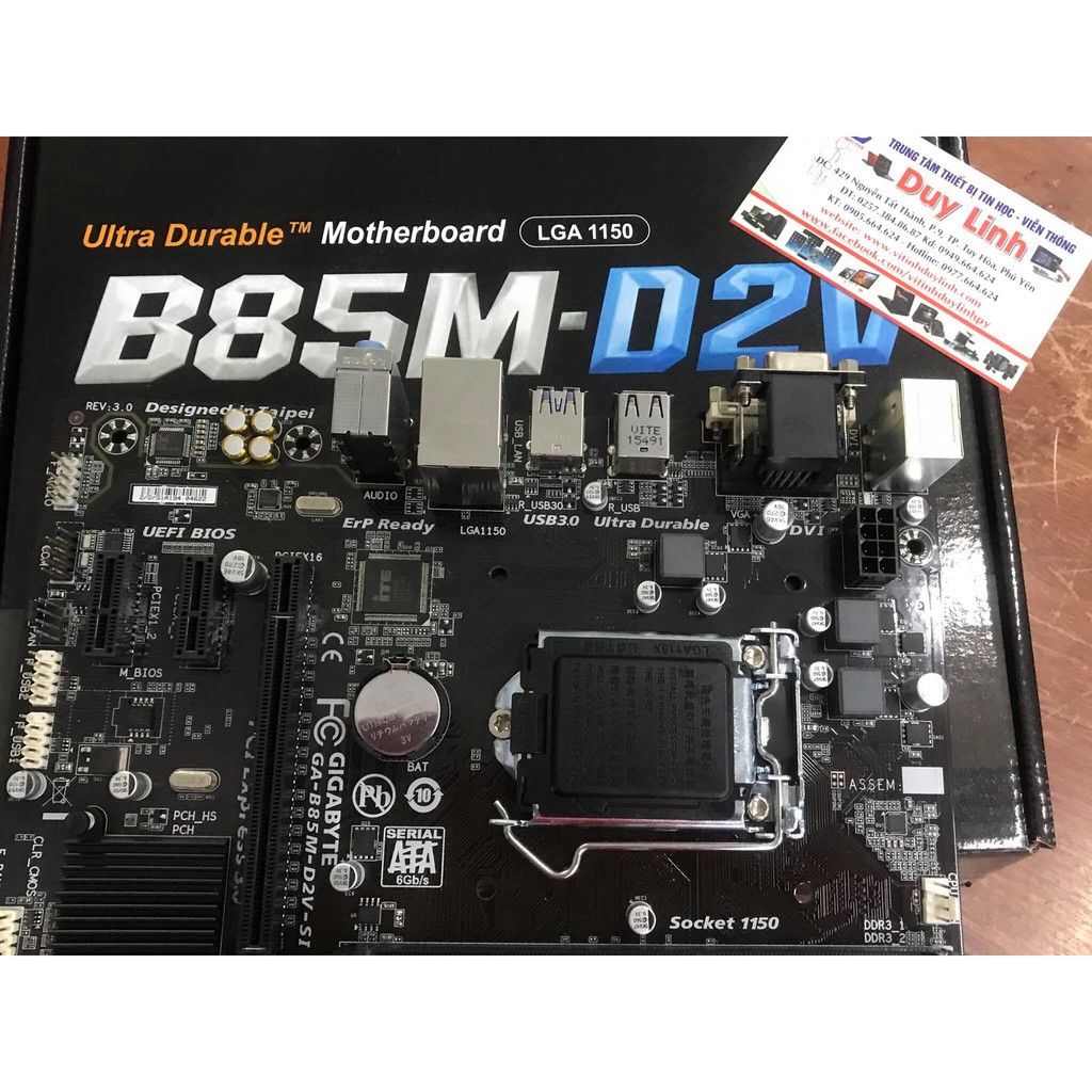 [Mã ELMS05 giảm 5% đơn 300k]Main Gigabyte B85M-D2V D3V renew mới full hộp bảo hành 36 tháng | WebRaoVat - webraovat.net.vn