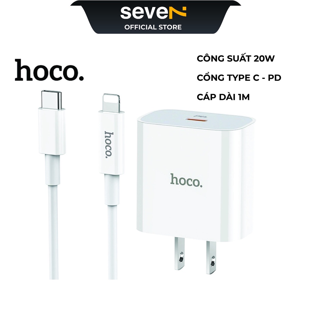 Bộ sạc nhanh Hoco C76 Plus Type C to Lightning PD 20w