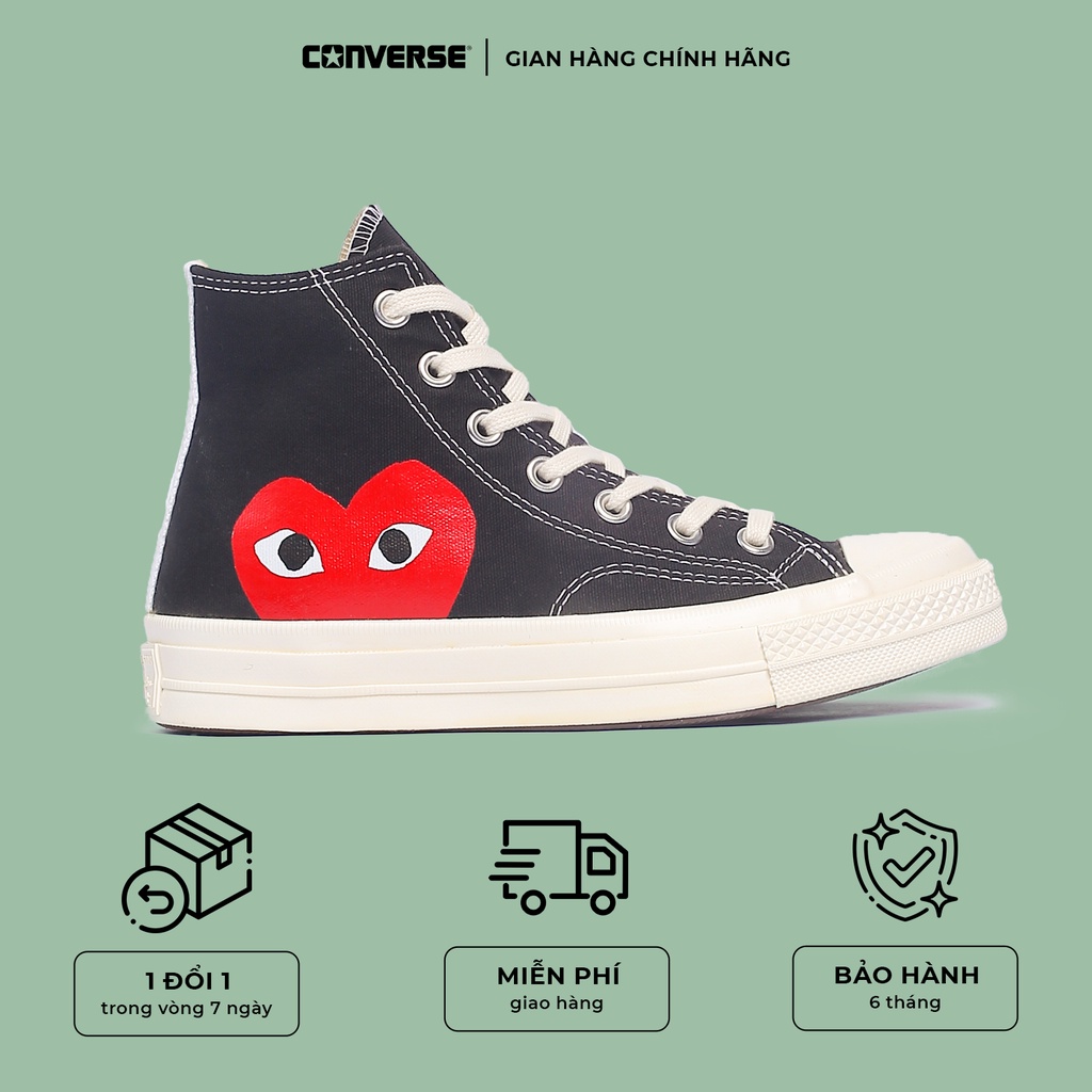 [CHÍNH HÃNG - BẢO HÀNH] Giày conver x CDG BLACK HIHG