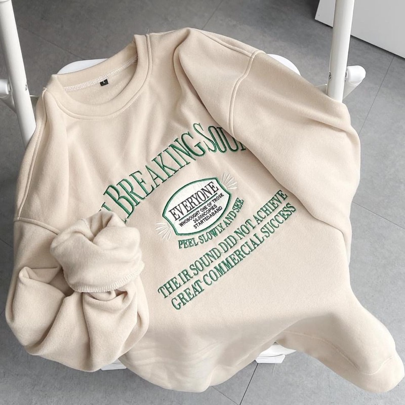 Áo Sweater nỉ thêu chữ, chất dày dặn form Unisex [Ảnh + Video thật tại Shop 100% CHILIF]❤Freeship | BigBuy360 - bigbuy360.vn