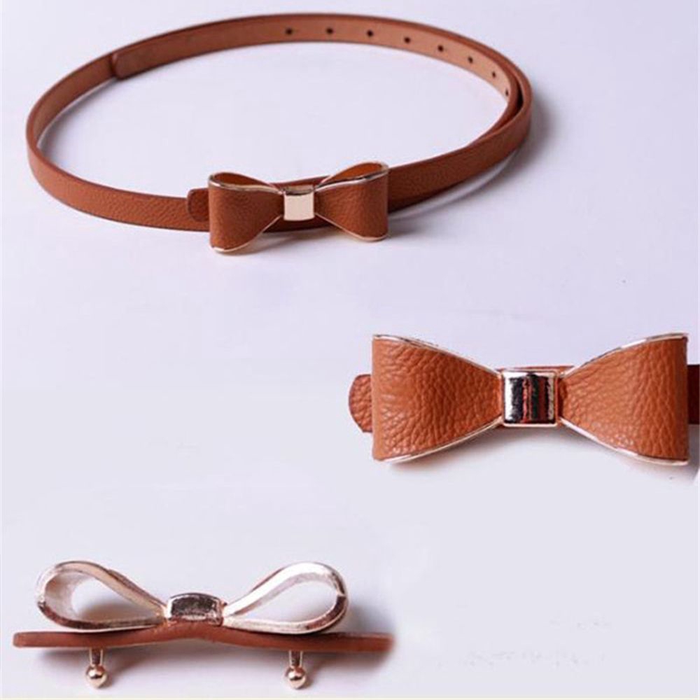 Thắt Lưng Da Bản Nhỏ Màu Trơn Thời Trang Cho Nữ