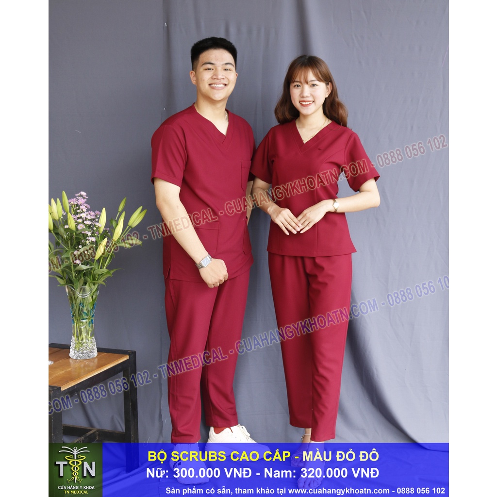 ☘ Bộ Scrubs Bác Sĩ Vải Cao Cấp Tay Ngắn - Thương hiệu TN Medical