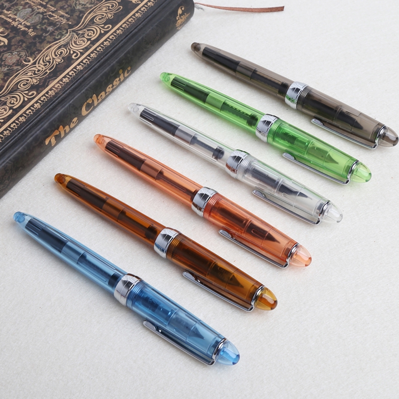 Bút mực ngòi 0.5mm tay cầm trong suốt chất lượng cao
