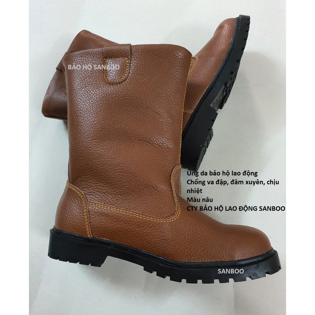 Ủng Da Bảo Hộ Lao Động Xuân Lan – 2 Màu Nâu Đen